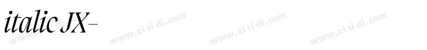 italic JX字体转换